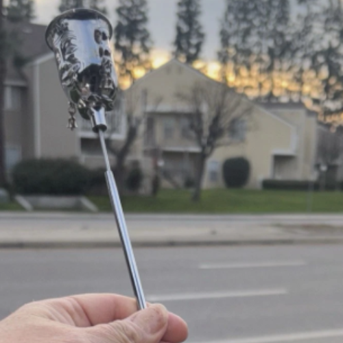 Vintage AM/FM Novelty Silver Tone Cocktail Stirrer Spoon happy and sad face