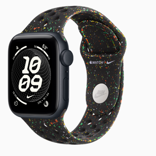 Apple Watch SE 3 GPS, 40mm Midnight Aluminum Case with Midnight Black Nike Sport Band - S/M