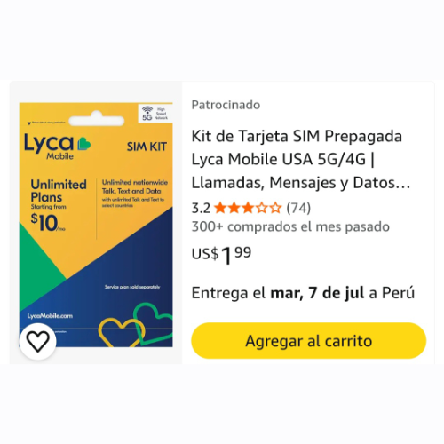 Chip Lycamobile USA