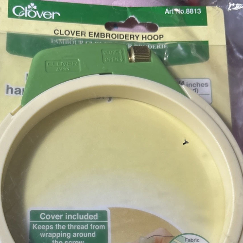 aro de costura bordado plástico 4,75 pulgadas -Clover 8813