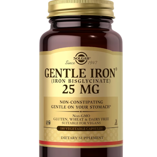 Solgar Gentle Iron, 180 Vegetable Capsules - Ideal for Sensitive Stomachs - Non-Constipating - Red Blood Cell Supplement - Non GMO, Vegan, Gluten-Free, Dairy Free, Kosher - 180 Servings