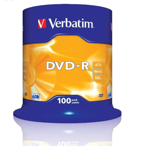 Cono de 100 dvds- Verbatim