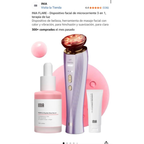 Pack de un dispositivo facial INIA FLARE 3 en 1  , más gel y serúm 