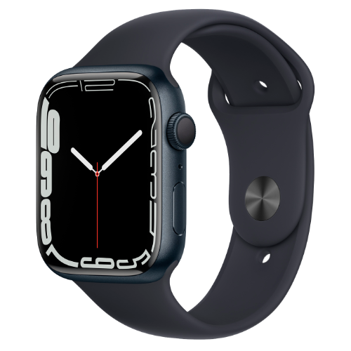 Apple Watch Series 7 GPS, 41mm Midnight Aluminium Case with Midnight Sport Band - Regular