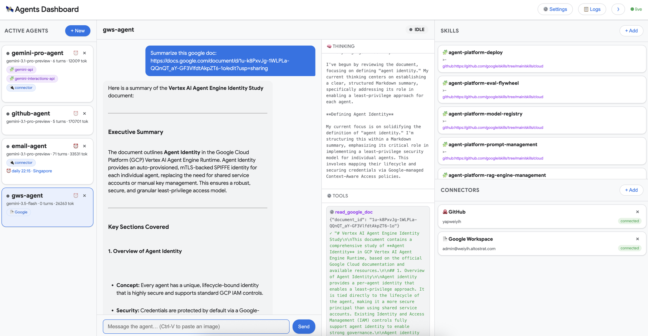 Power agent hubs or custom harnesses with the Antigravity SDK