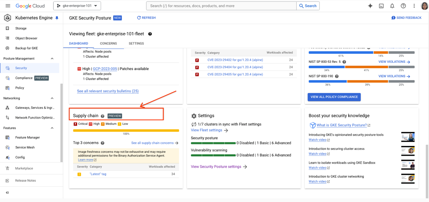 How to strengthen supply chain security with GKE Security Posture