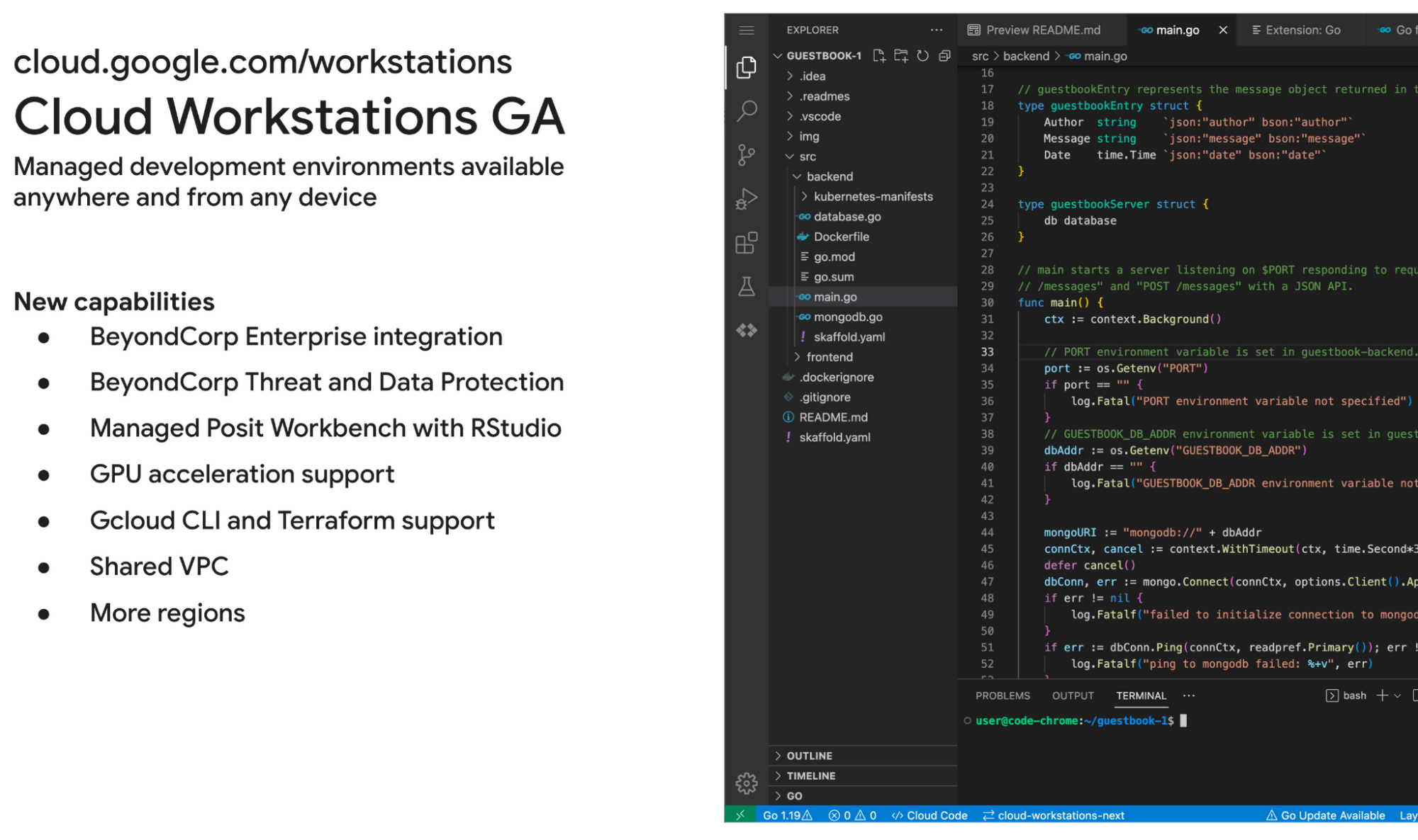 Cloud Workstations managed development environment is now GA | Google Cloud Blog