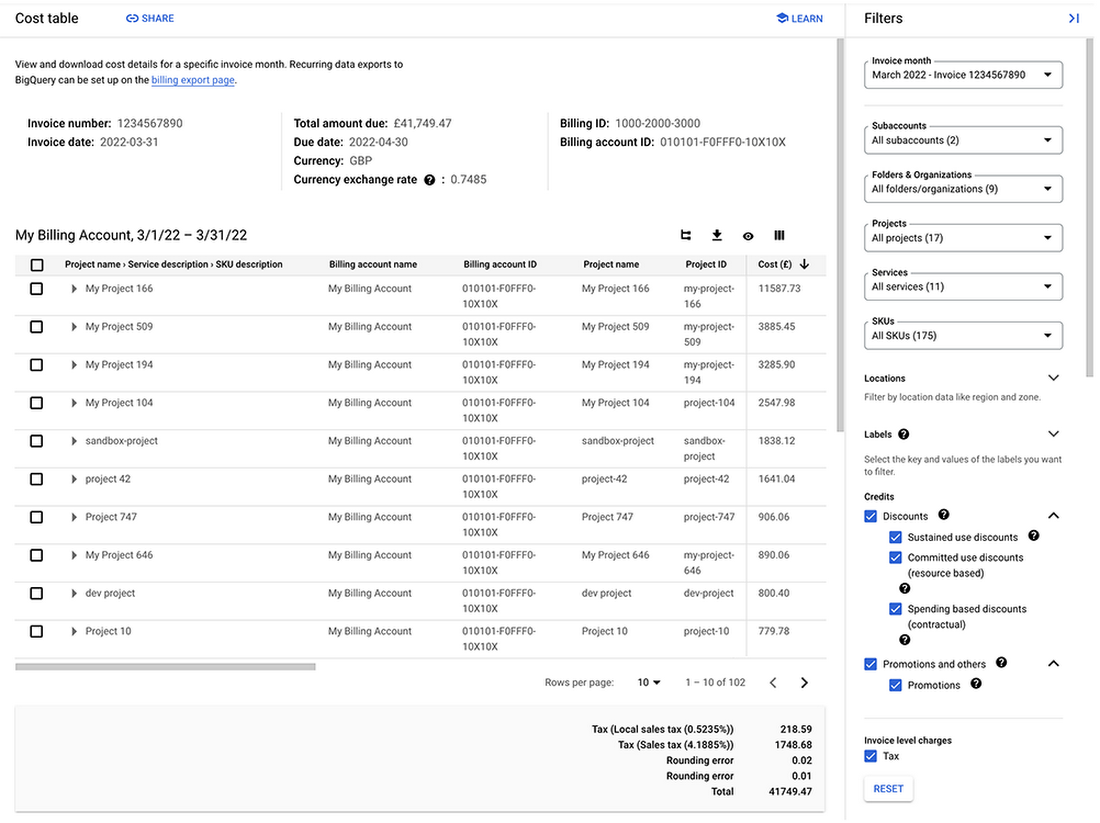 Billing Reports