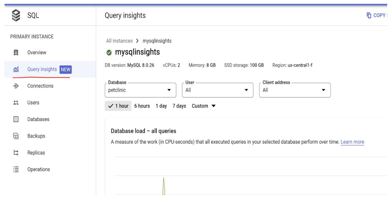 Cloud SQL Query Insights GA for MySQL Query Load Tags Query