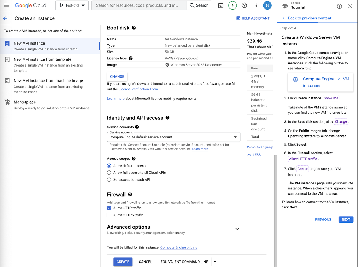 Compute Engine で Windows Server VM インスタンスを作成する方法 | Google Cloud 公式ブログ