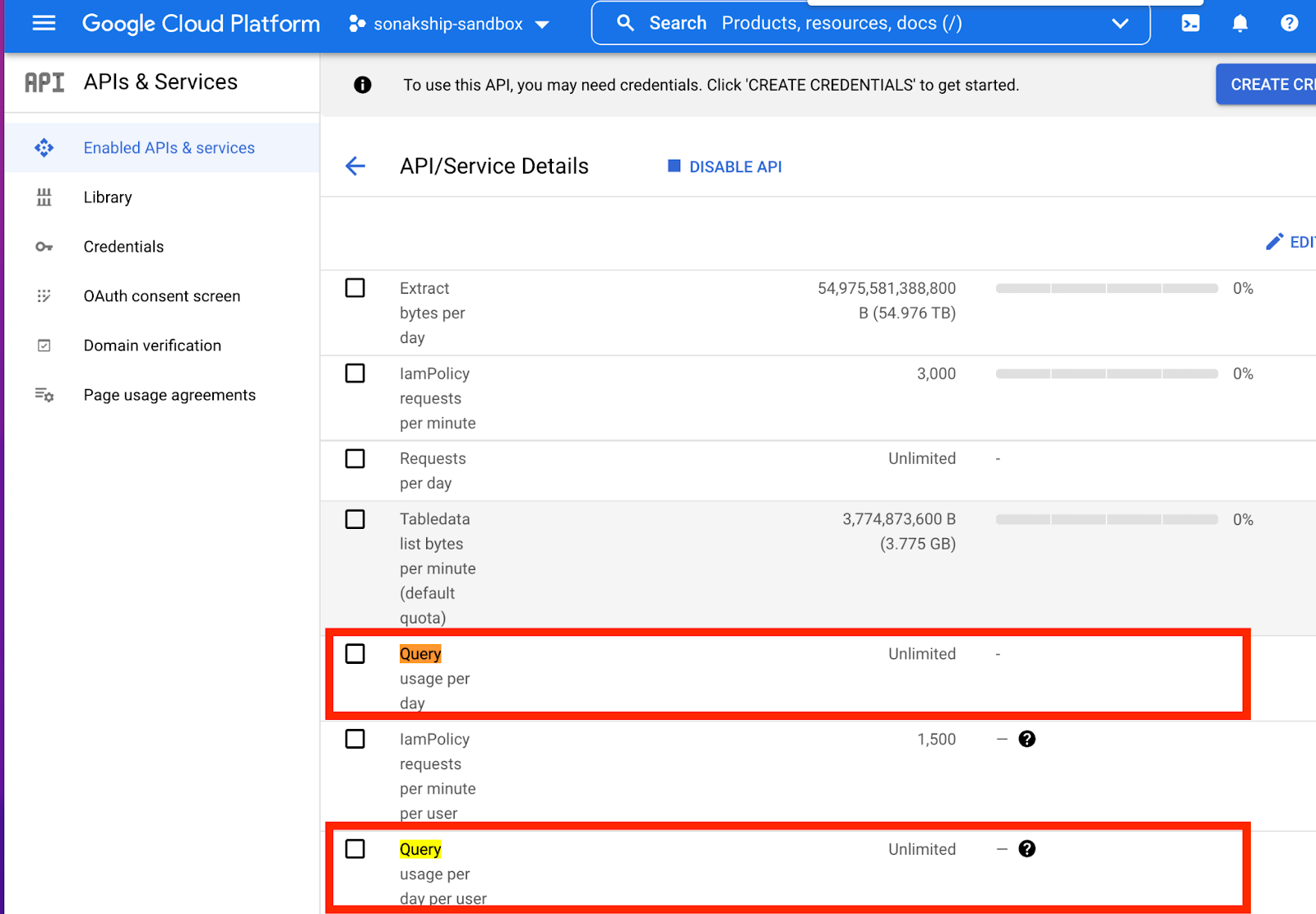 BigQuery Costs Setup