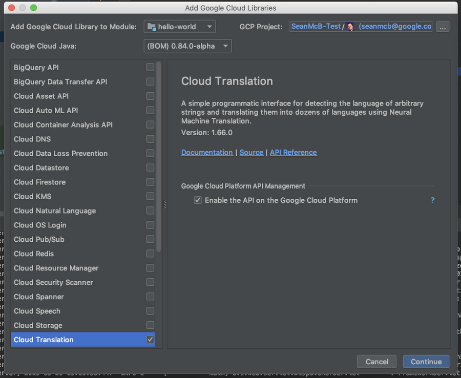 Cloud Code para la biblioteca de IntelliJ