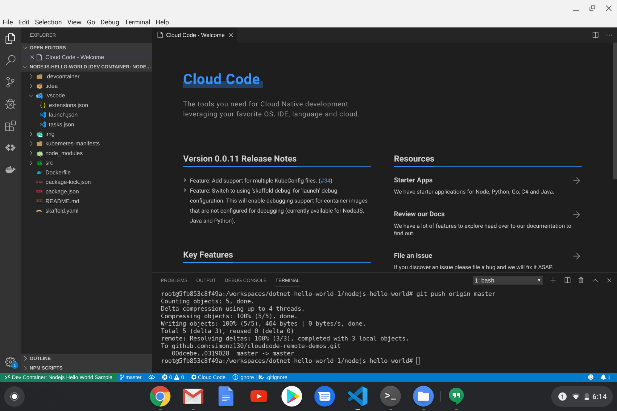 visual studio code chromebook