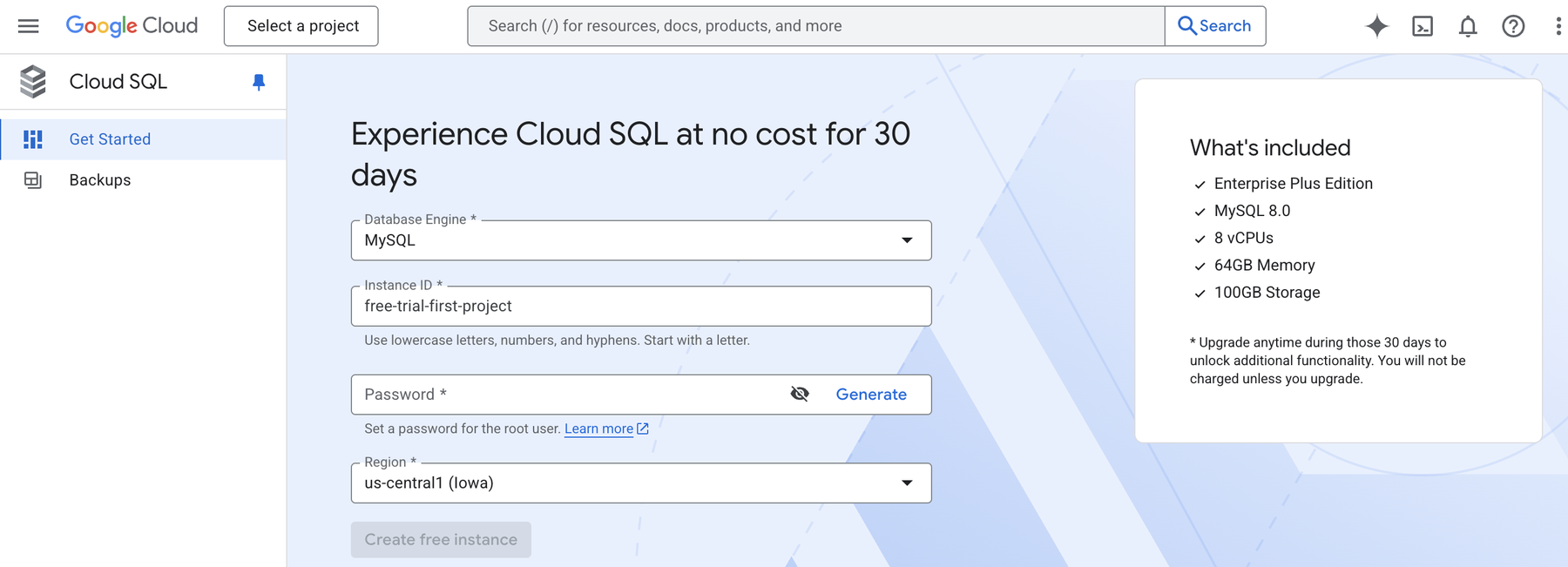 This new Cloud SQL free trial is designed for a wide range of users:
