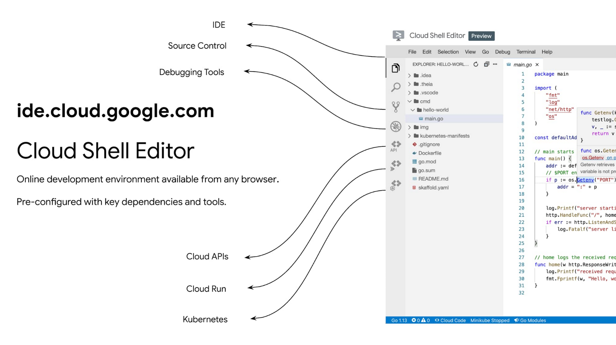 cloud shell editor