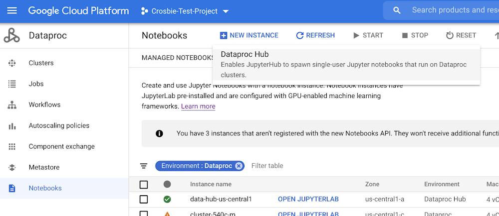 Dataproc Hub