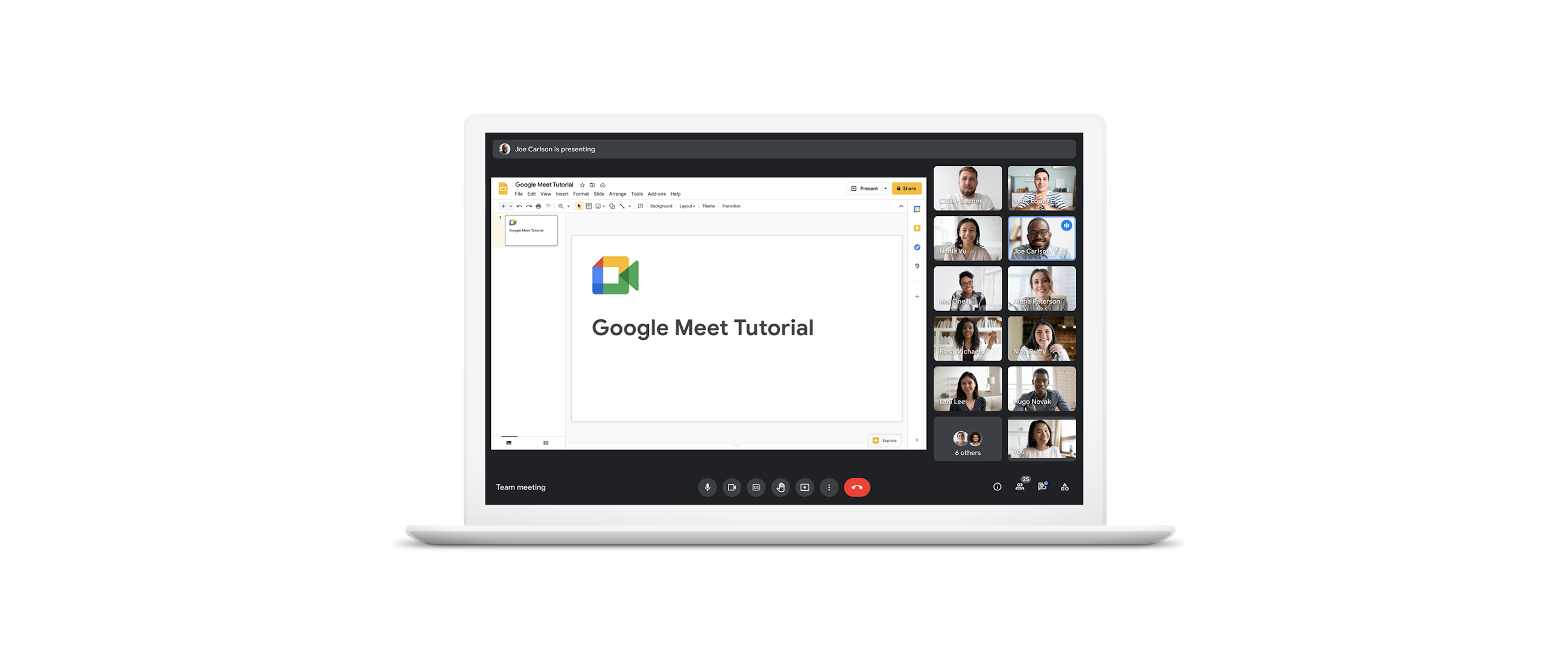 Google Meet đem đến cho bạn những tính năng mới đầy hứa hẹn bao gồm giao diện người dùng được cập nhật và nâng cao tính năng họp trực tuyến của bạn. Dễ dàng chia sẻ màn hình, tạo phòng họp mới, điều chỉnh âm thanh và chất lượng video để trải nghiệm được mượt mà hơn bao giờ hết.