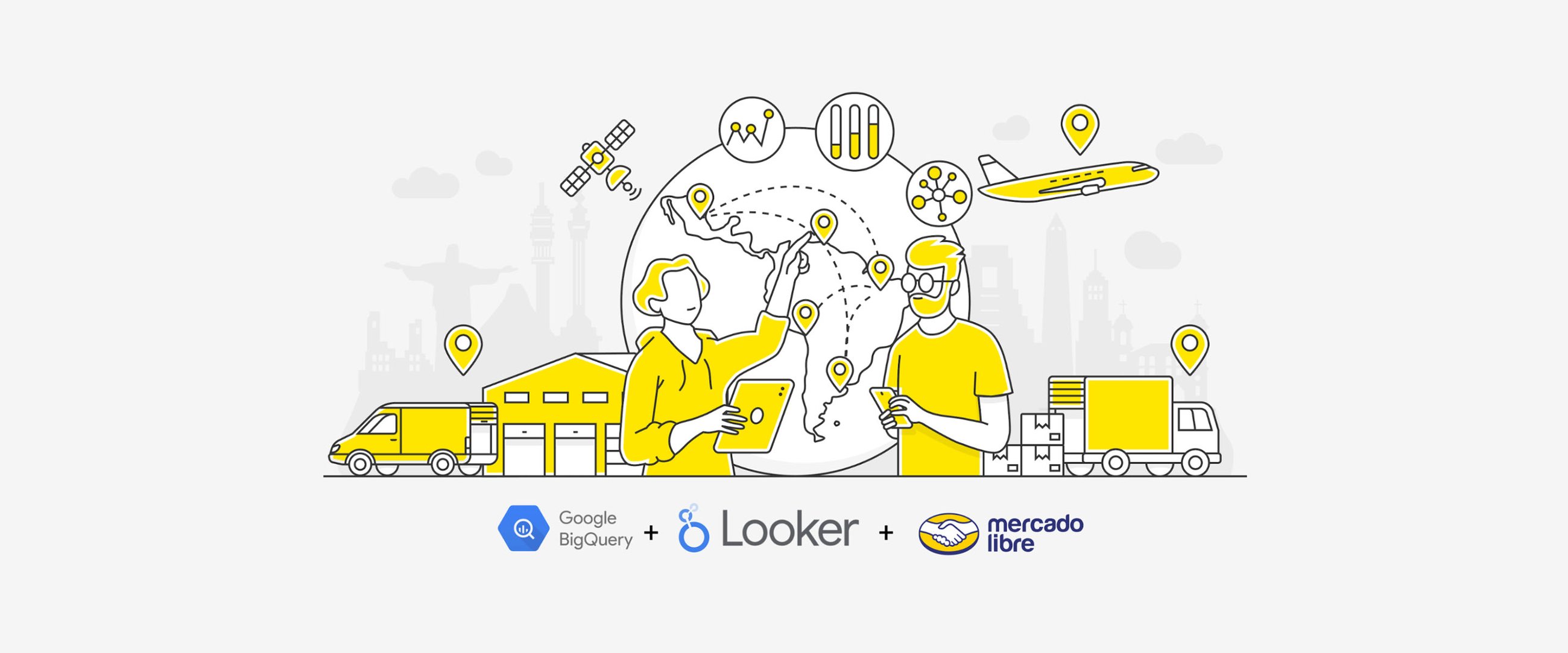 Together BQ and Looker provide rich, interactive dashboards and