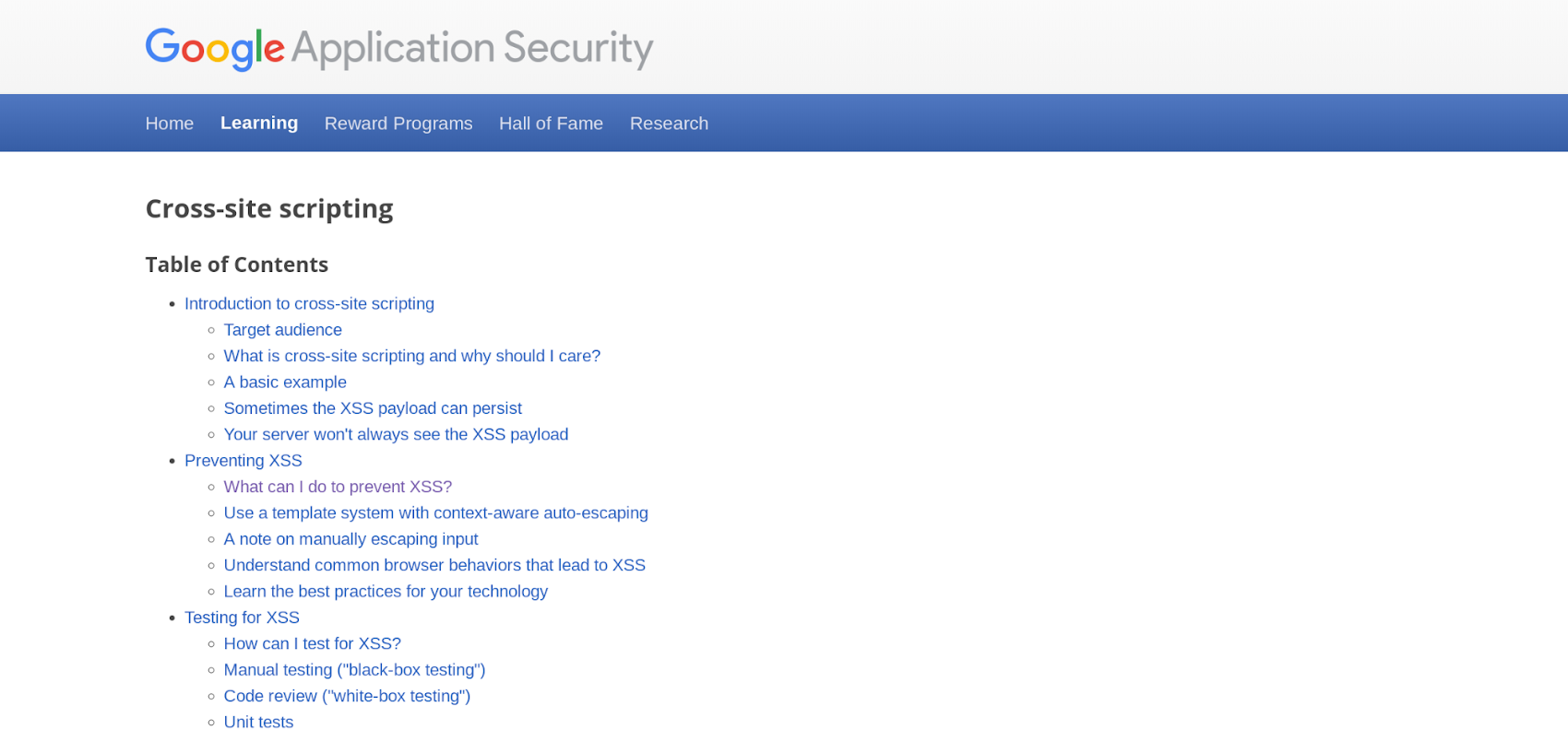 Google Vulnerability Rewards Program, XSS, Best Practices