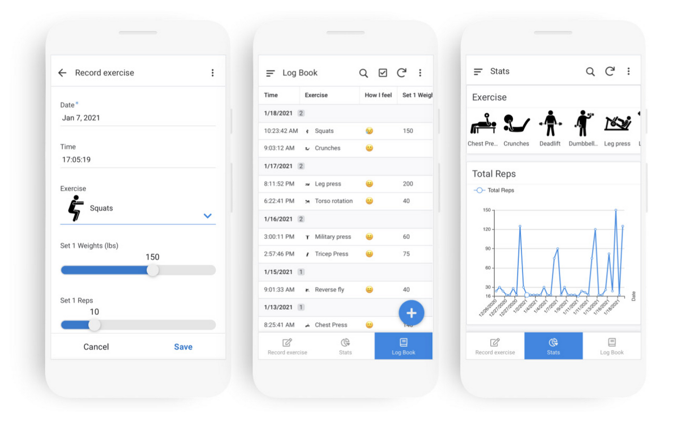 An advanced gym workout tracker app for the fitness community made