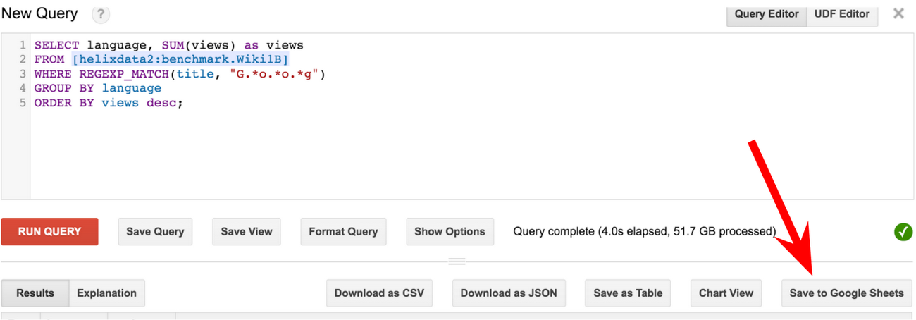 Google Drive to BigQuery - Query