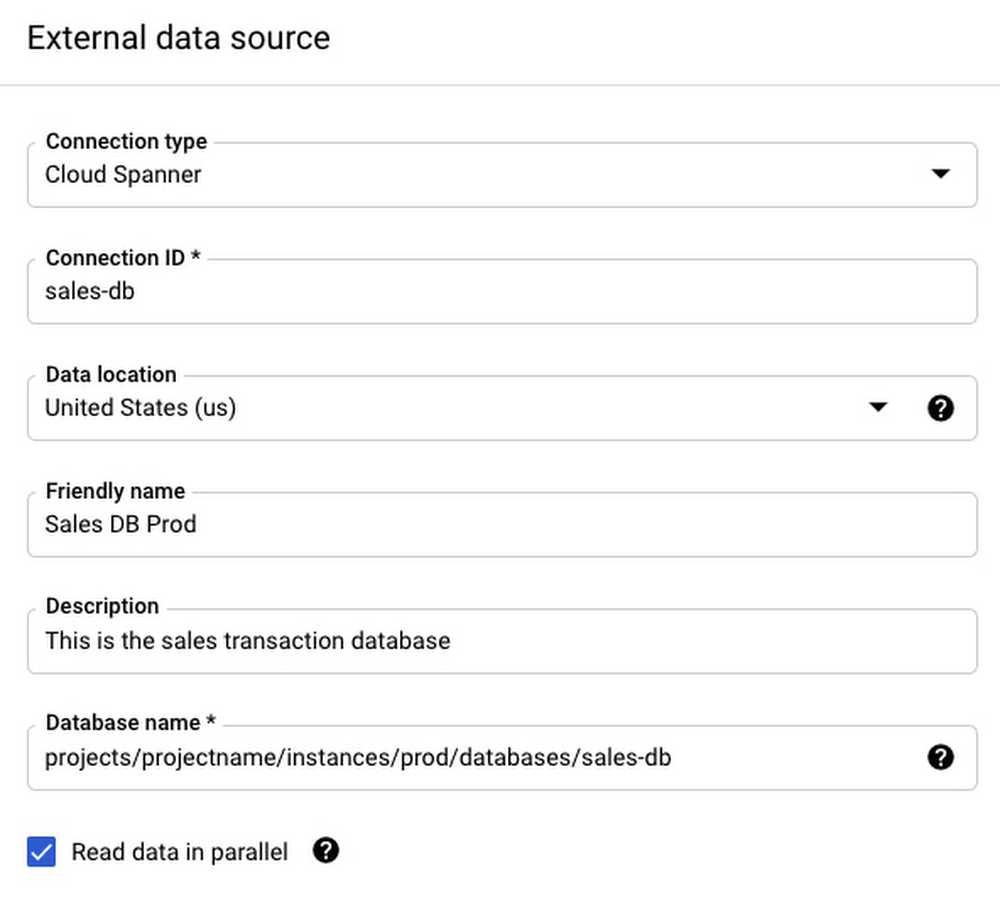 connection settings for your Spanner database.jpg
