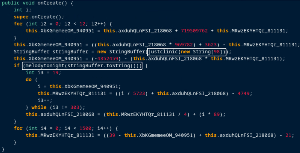 onCreate() method in the Application subclass