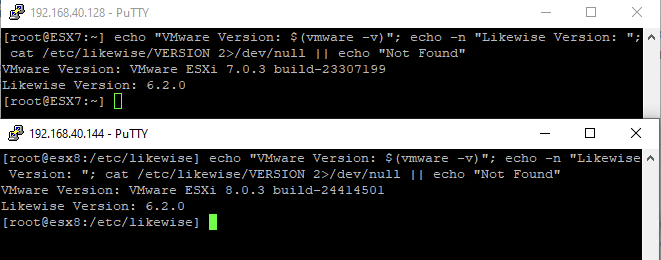 ESXi Likewise Agent versions
