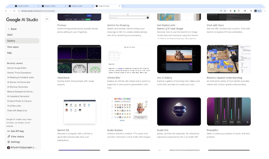 exploring-AIstudio-gallery
