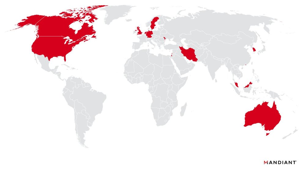 UNC5174 global targeting map