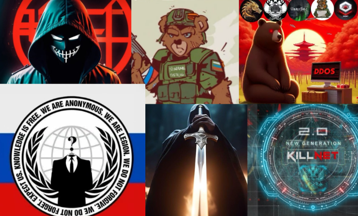 Sample of imagery used by hacktivists to promote their threat activity