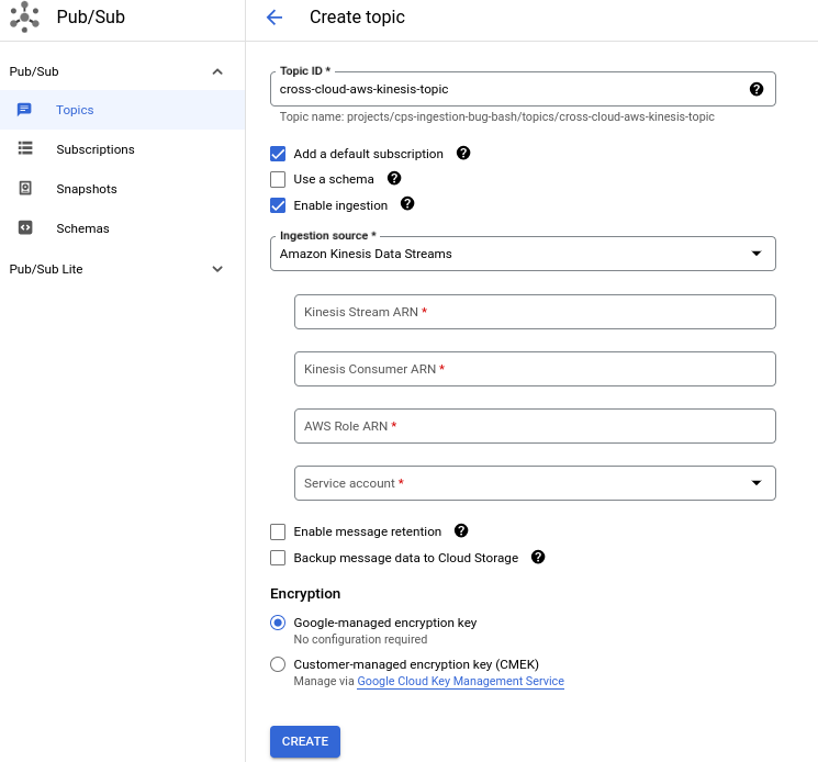 Pub/Sub streaming data ingestion, sharing, and analytics updates