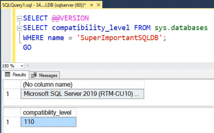 how to change sql 2012 express to sql 2008 compatiblity