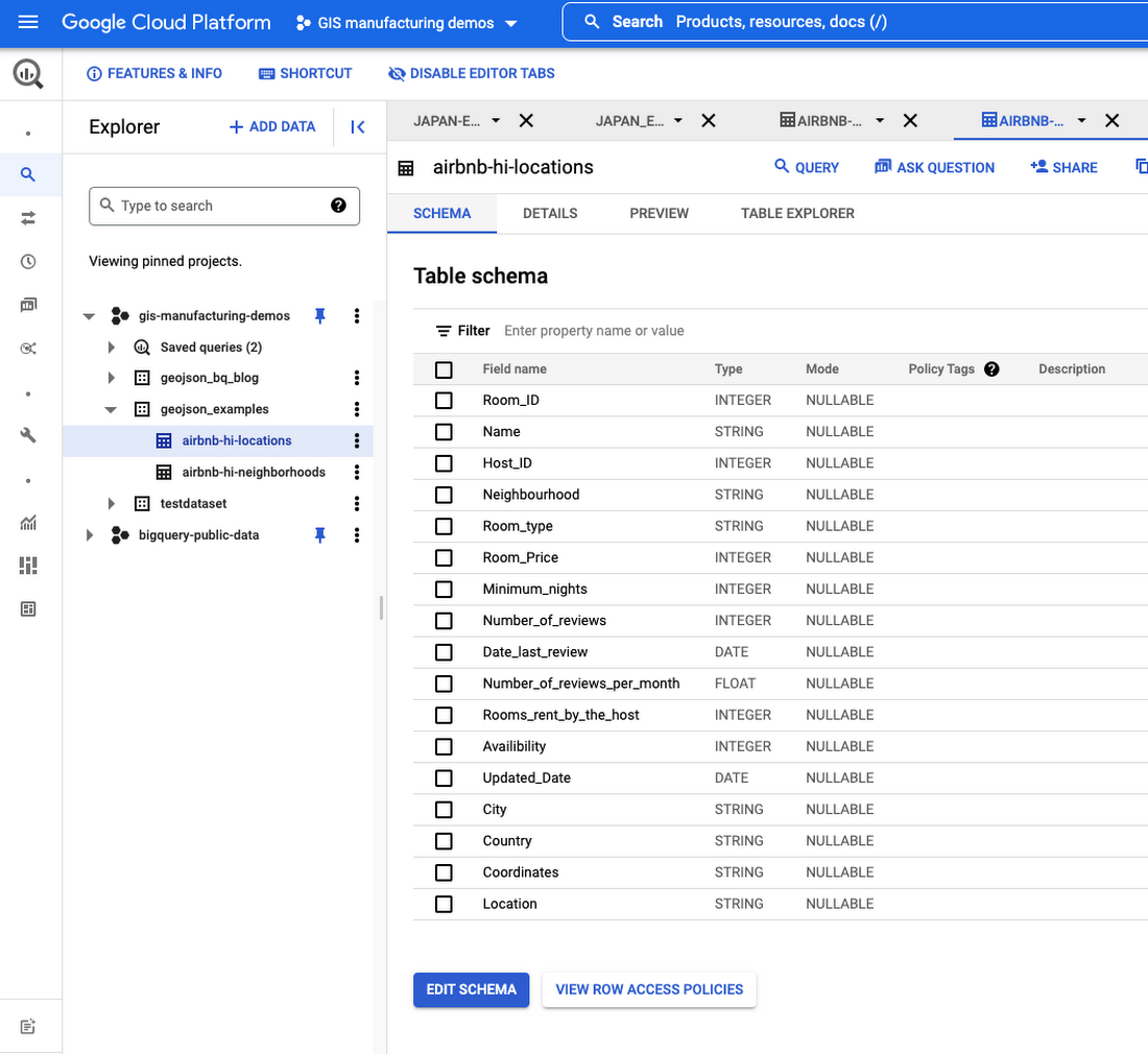 BigQuery Cloud Console