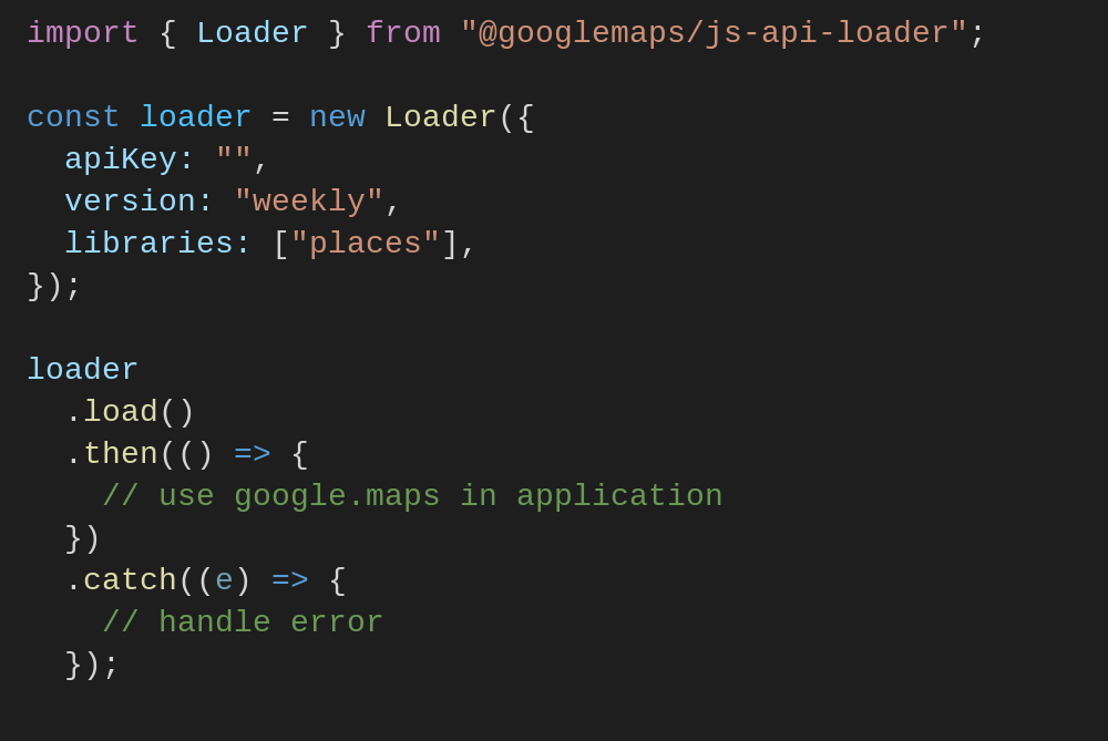 Dynamic loading example
