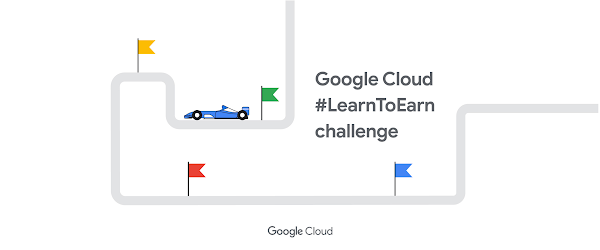 Earn Google Cloud swag when you complete the #LearnToEarn challenge