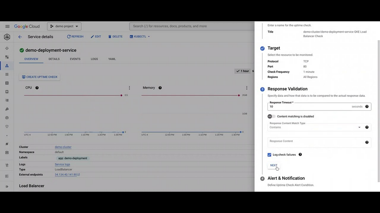 GKE enriches observability in context by adding uptime checks | Google Cloud Blog