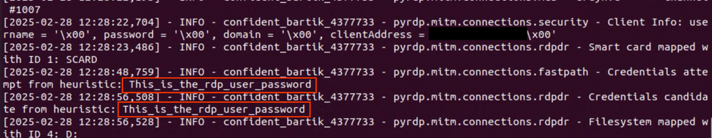 Plaintext password detection without NLA