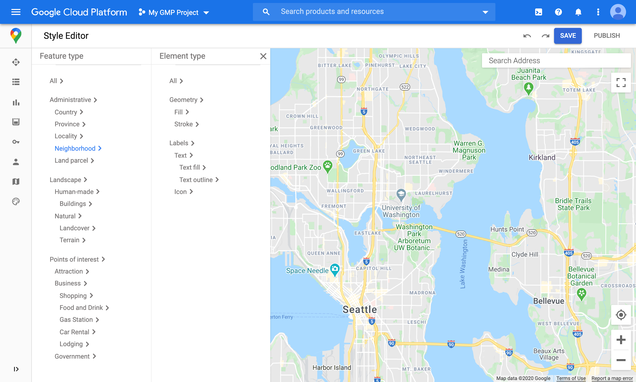 styled maps google maps