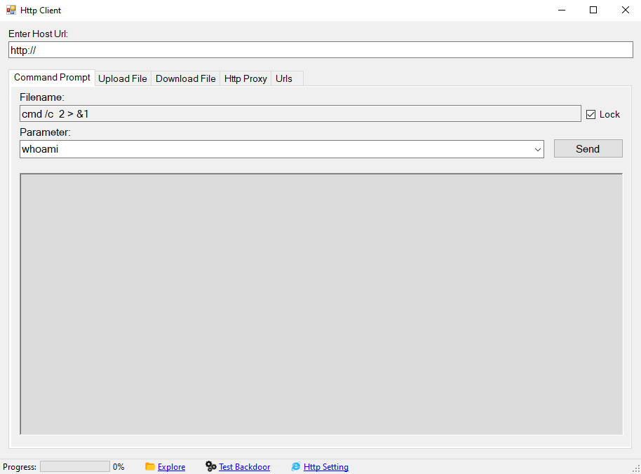 TEMPLEPLAY GUI, Command Prompt Tab