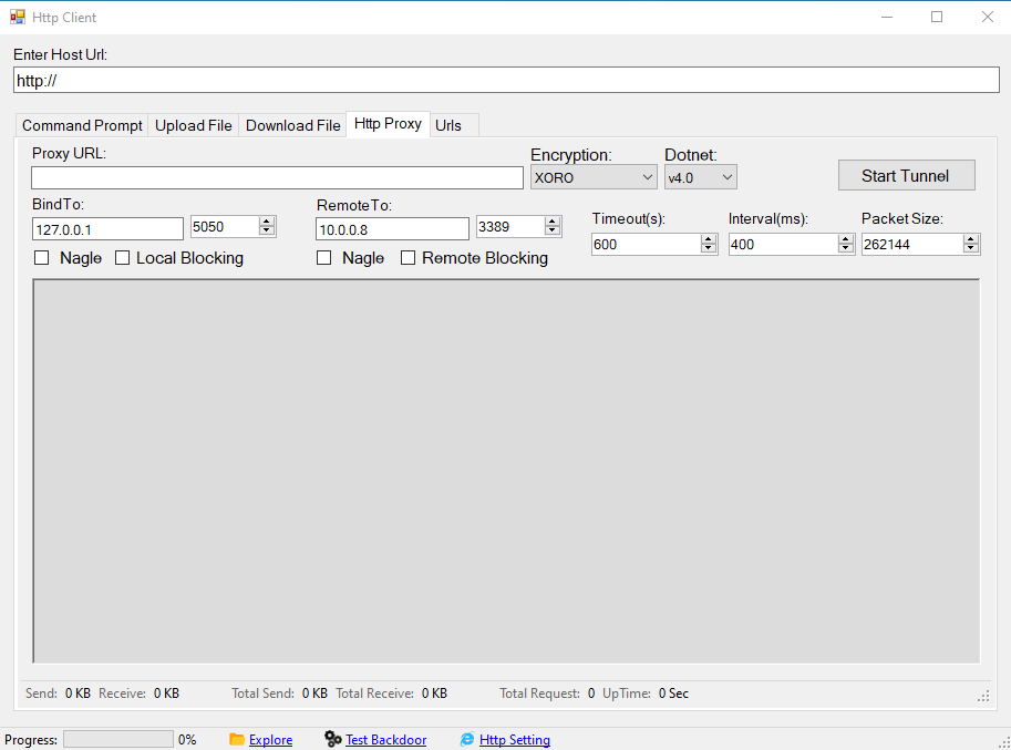 HTTP Proxy Tab