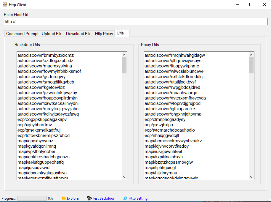 URLs Tab