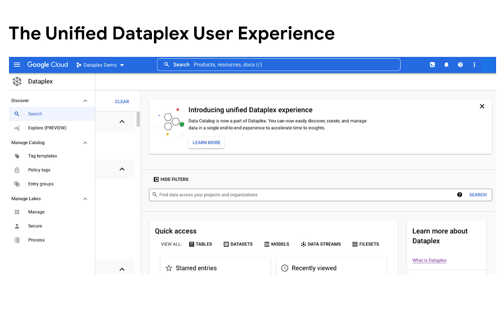 Streamline data management and governance with the unification of Data Catalog and Dataplex