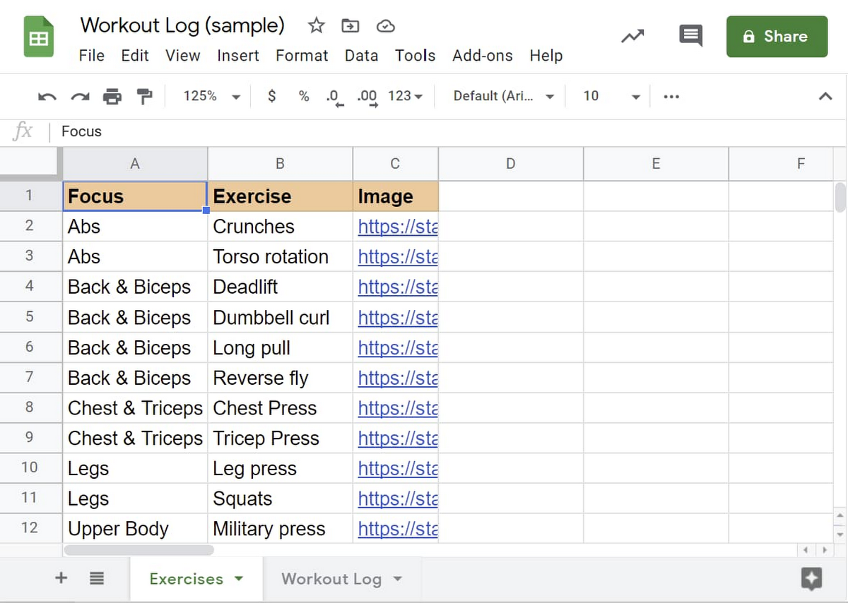 Custom Workout Tracking