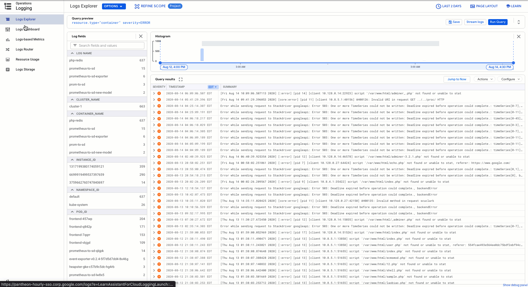 3 Monitor your logs with the Logs Dashboard.gif