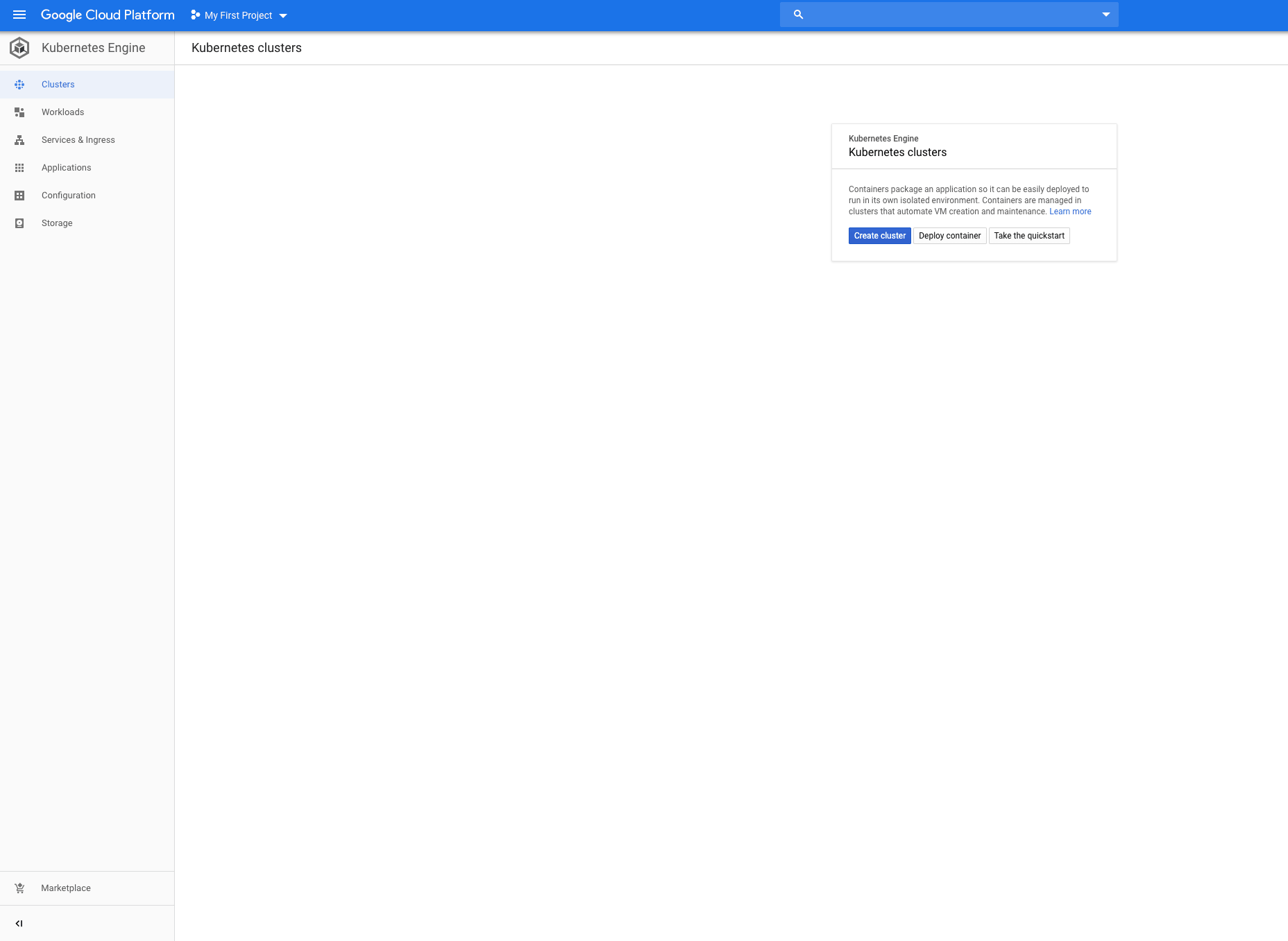 GCP create k8 cluster.gif