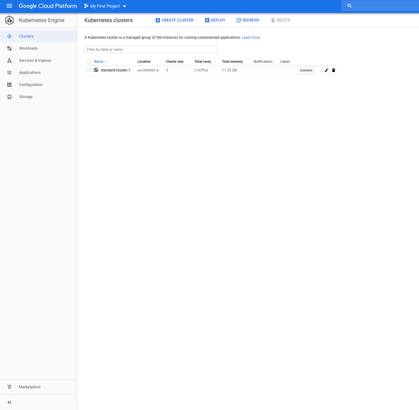 GCP k8 cluster.gif