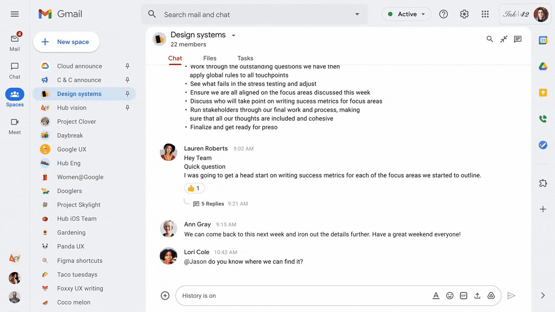 Google Workspace Updates: Hold separate conversations in Google Chat spaces  with in-line threading