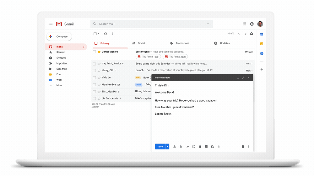 email schedule in gmail