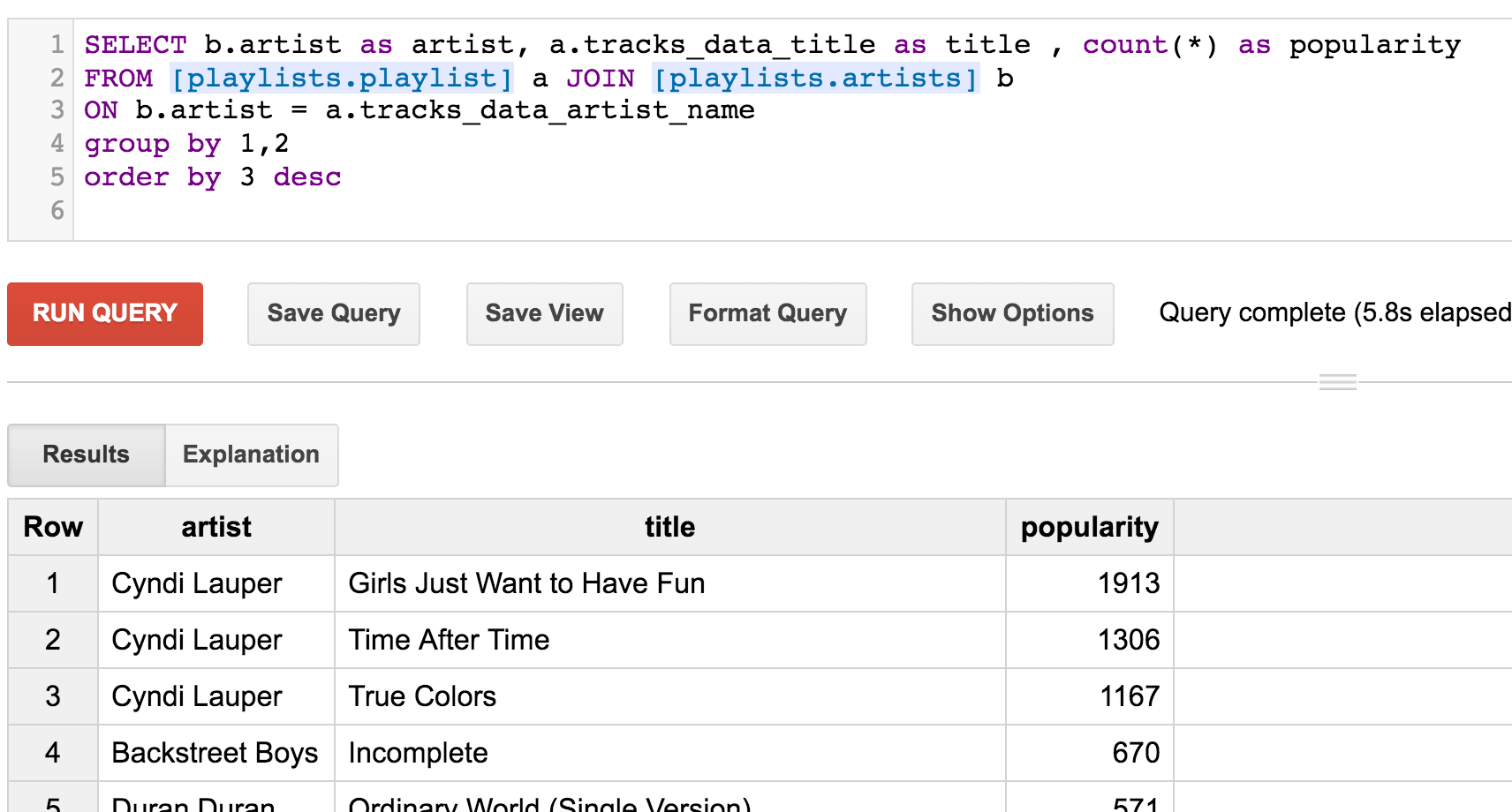 Google Drive to BigQuery - Query